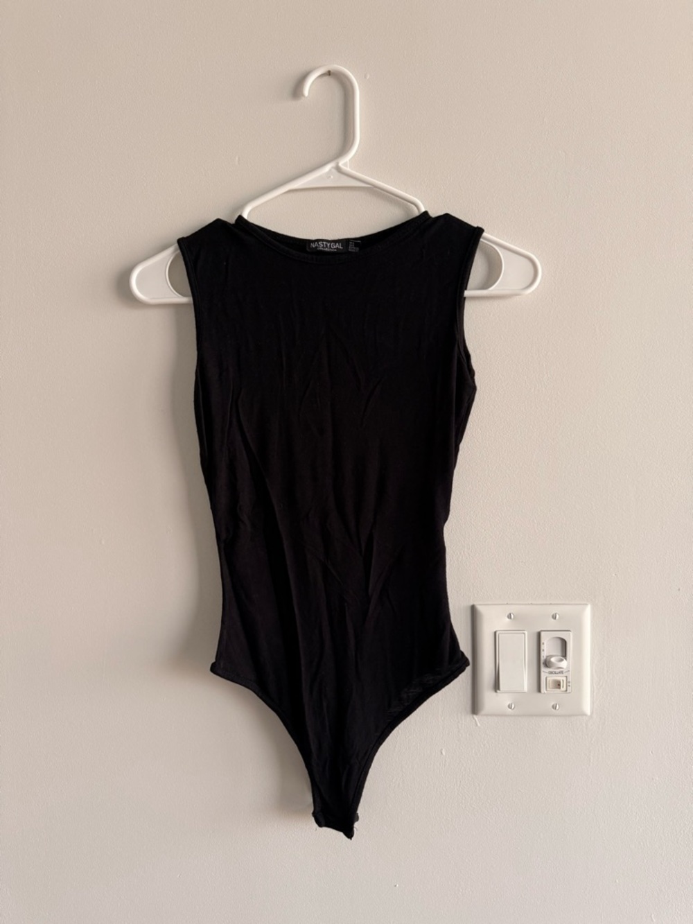 Nasty Gal Black Sleeveless One-Piece Bodysuit